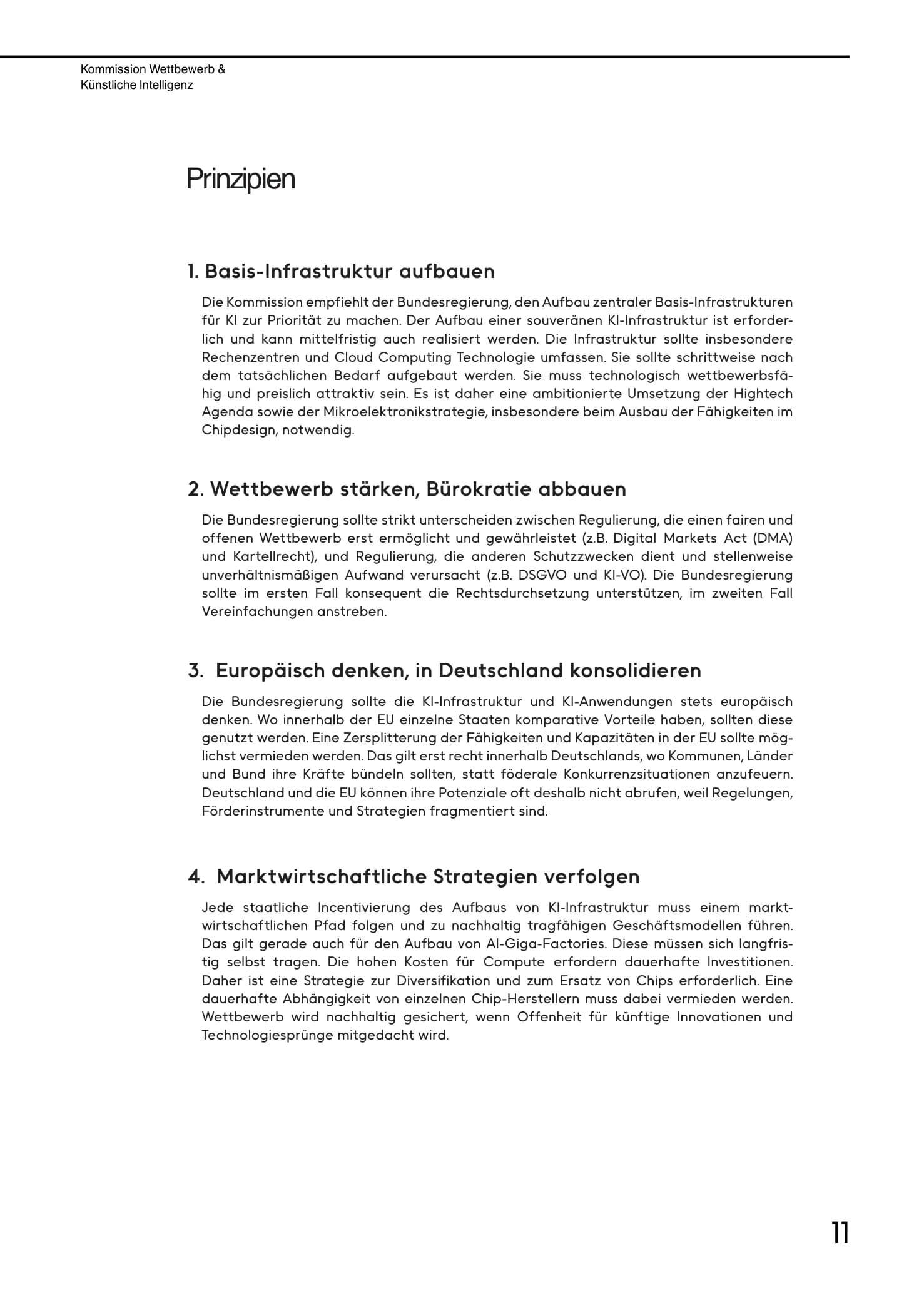 Seite „Prinzipien“ mit nummerierten Grundsätzen in klarer typografischer Hierarchie.
